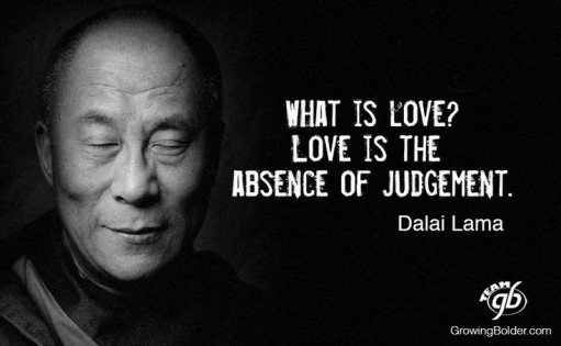 The Dalai Lama advertising absence of judgement